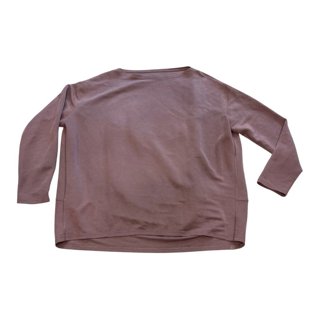 Lululemon Back in Action Shirt Womens Size Large Pique Twilight Rose Long Sleeve